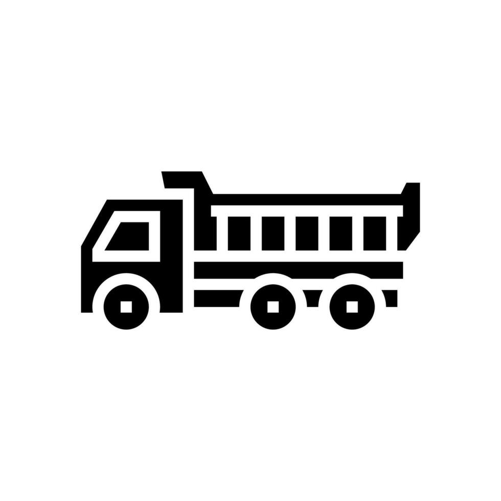 truck toy child baby kid glyph icon vector illustration
