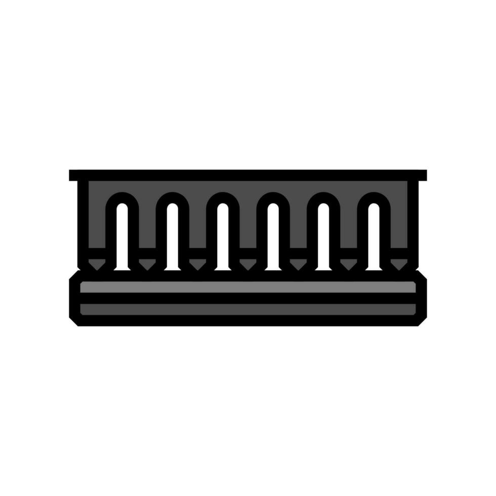 wire management hardware furniture fitting color icon vector illustration