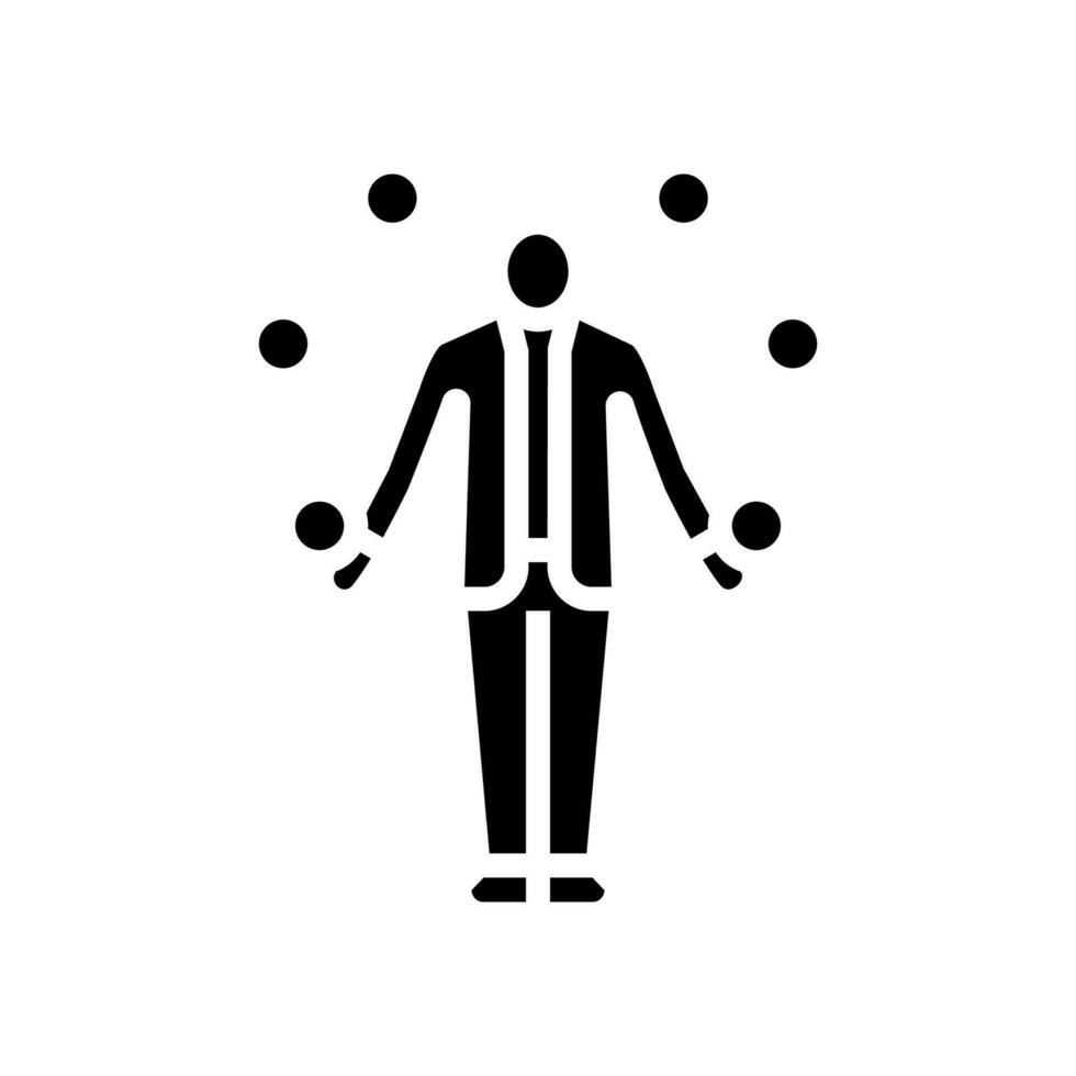 juggler carnival vintage show glyph icon vector illustration