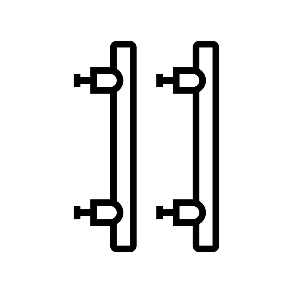 cabinet handle hardware furniture fitting line icon vector illustration