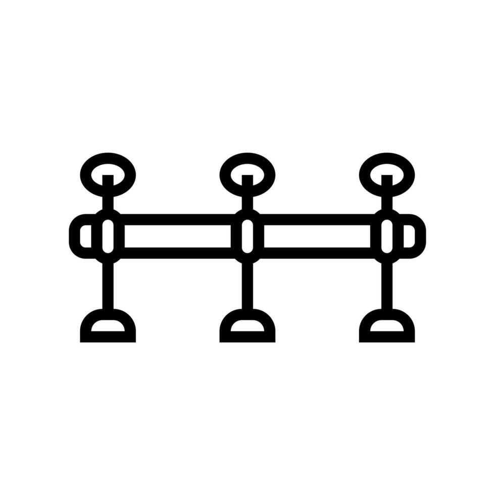 foot rail hardware furniture fitting line icon vector illustration