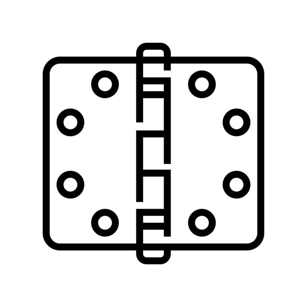 hinge hardware furniture fitting line icon vector illustration