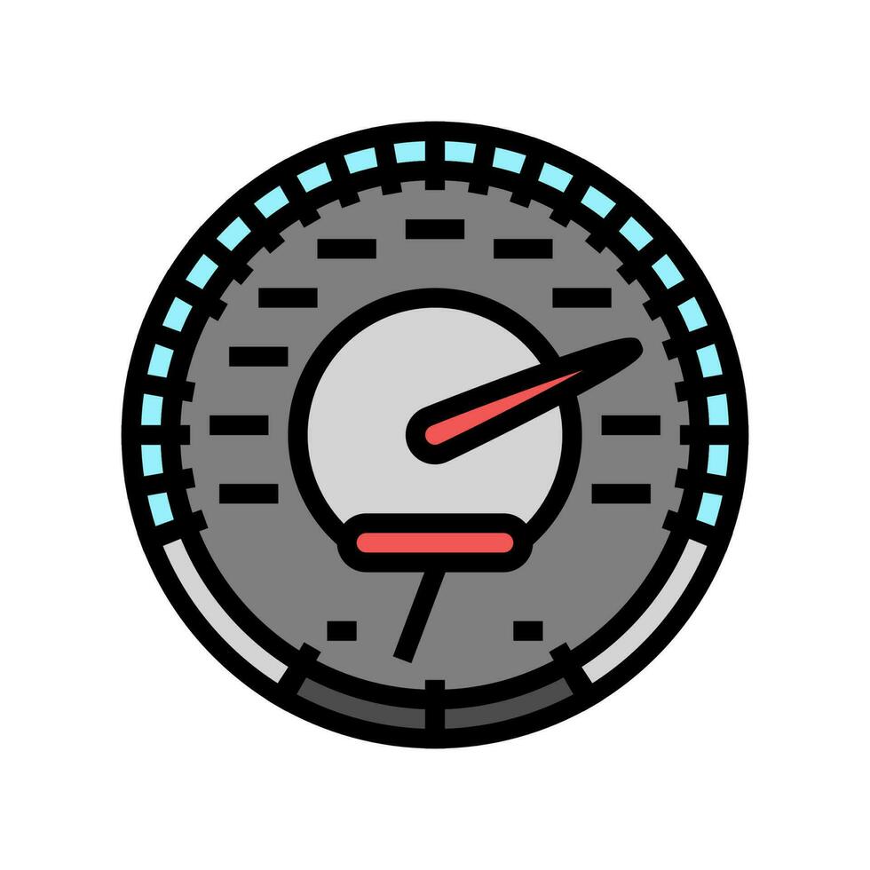 speedometer vehicle speed auto color icon vector illustration