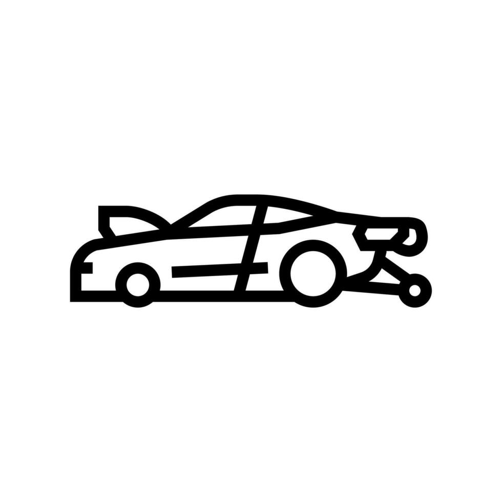 nitrous oxide racing vehicle line icon vector illustration