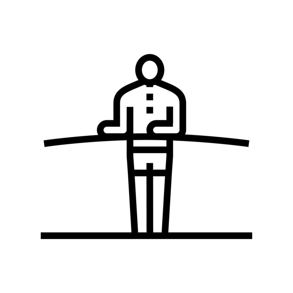 cuerda de equilibrista caminante carnaval Clásico espectáculo línea icono vector ilustración