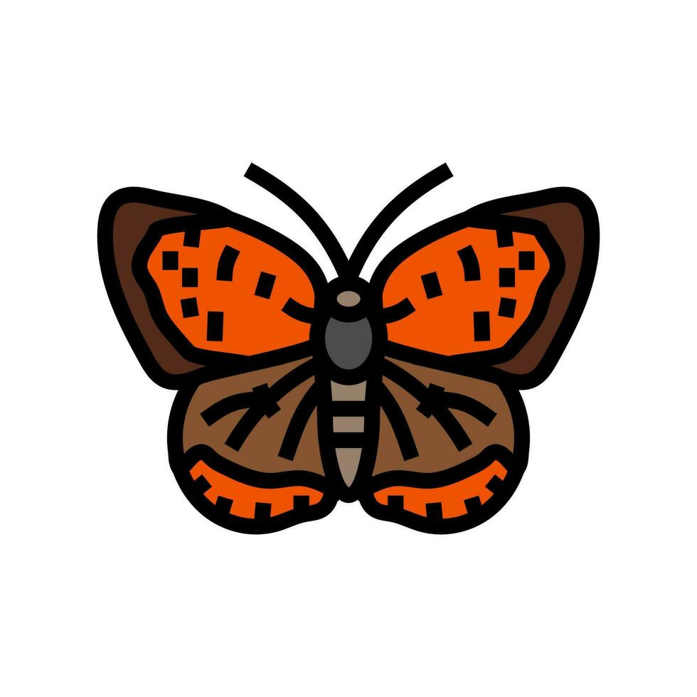 americano cobre insecto color icono vector ilustración