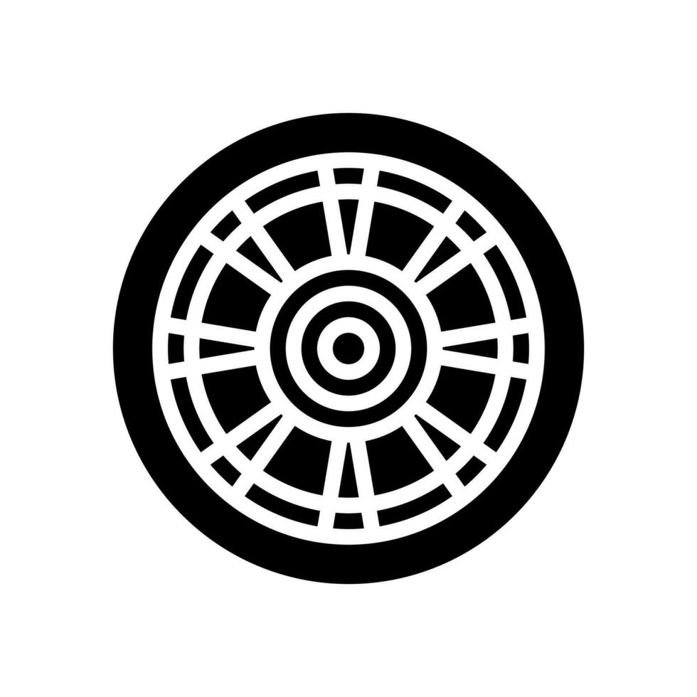 racing tires vehicle auto glyph icon vector illustration