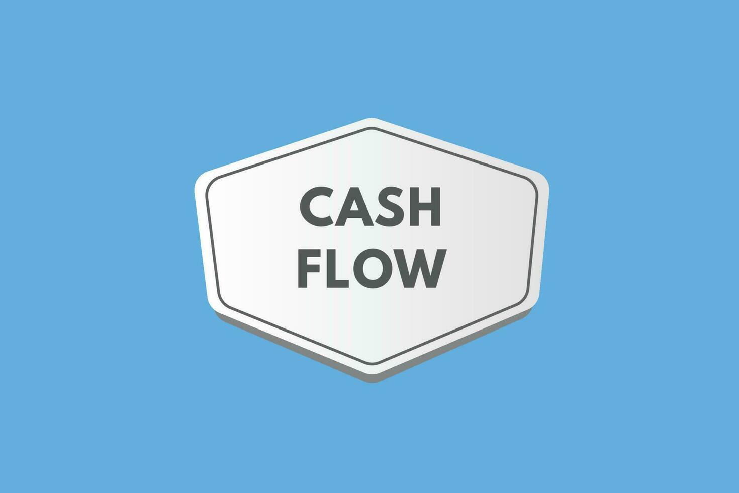 Cash flow text Button. Cash flow Sign Icon Label Sticker Web Buttons vector