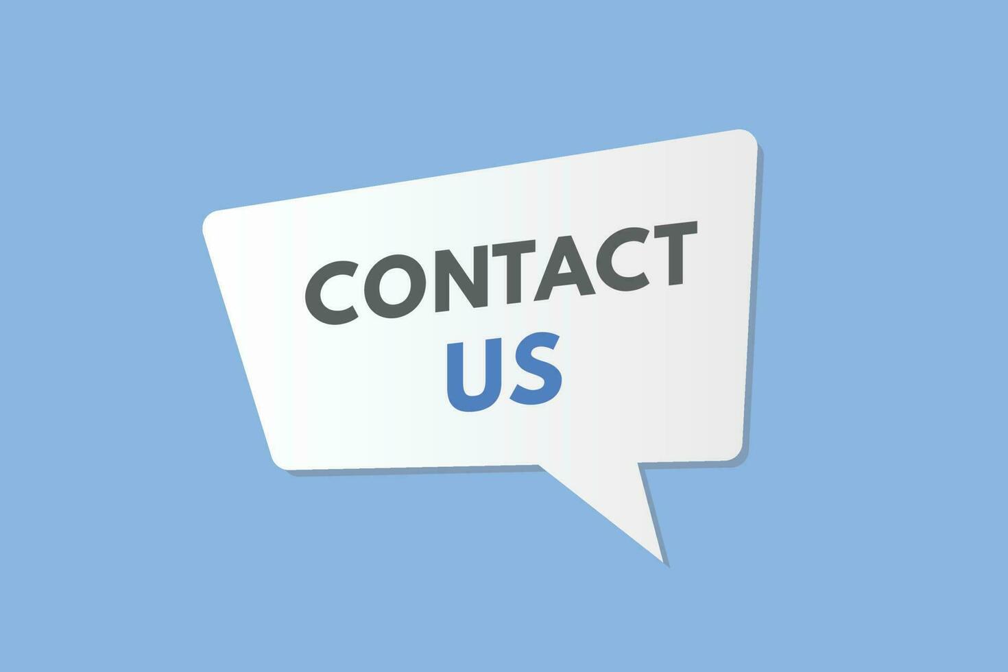 Contact Us text Button. Contact Us Sign Icon Label Sticker Web Buttons vector