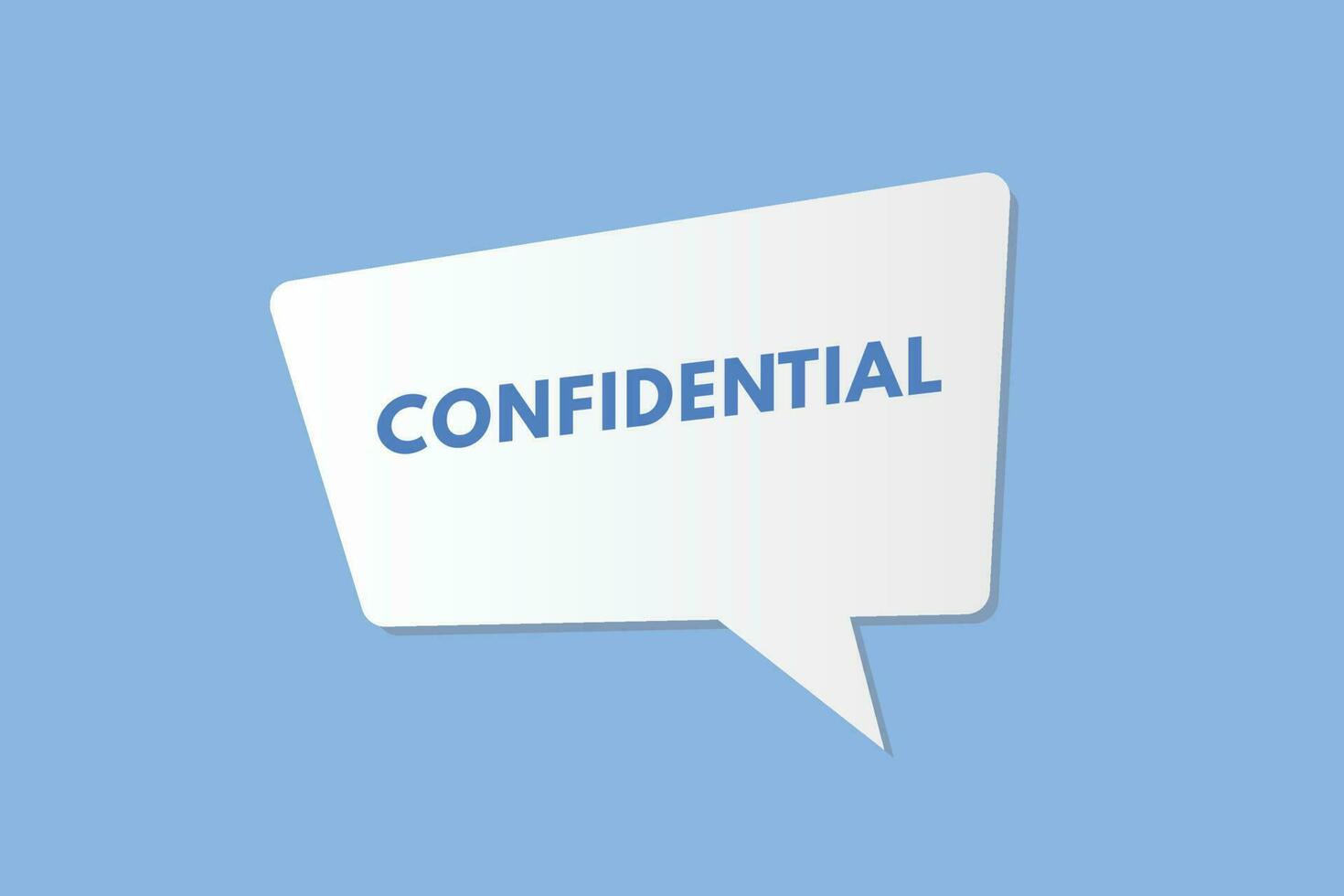 Confidential text Button. Confidential Sign Icon Label Sticker Web Buttons vector