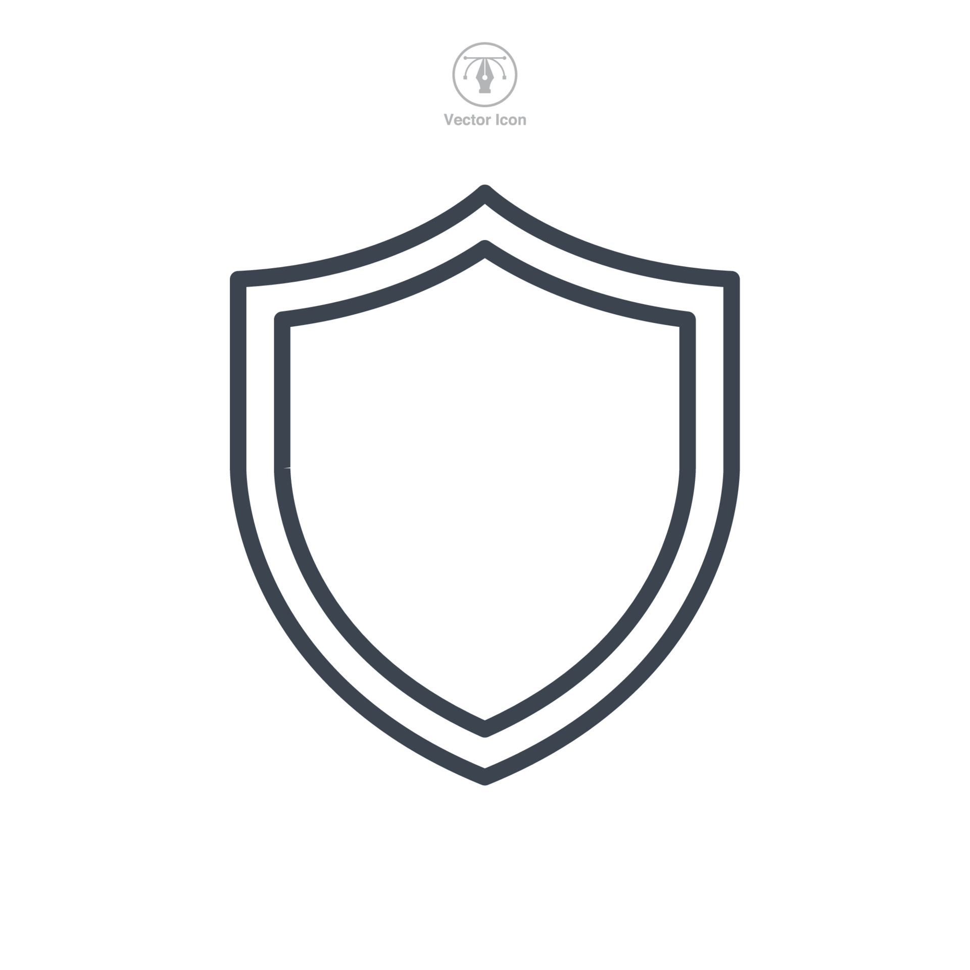 shield icon symbol template for graphic and web design collection logo