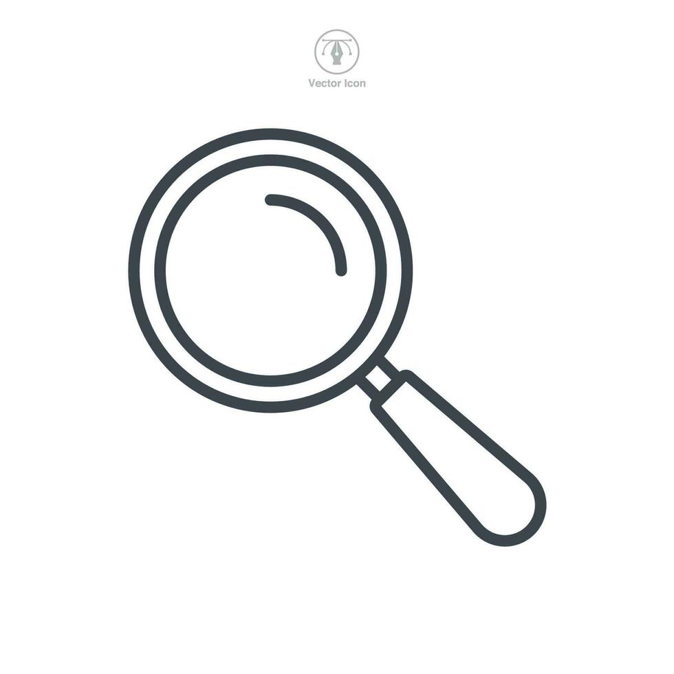 magnifying glass icon symbol template for graphic and web design