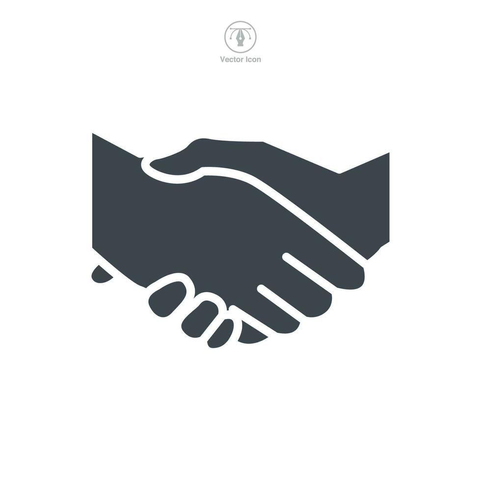 handshake icon symbol template for graphic and web design collection logo vector illustration