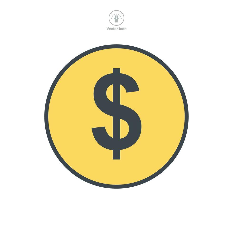 dollar sign icon symbol template for graphic and web design collection logo vector illustration