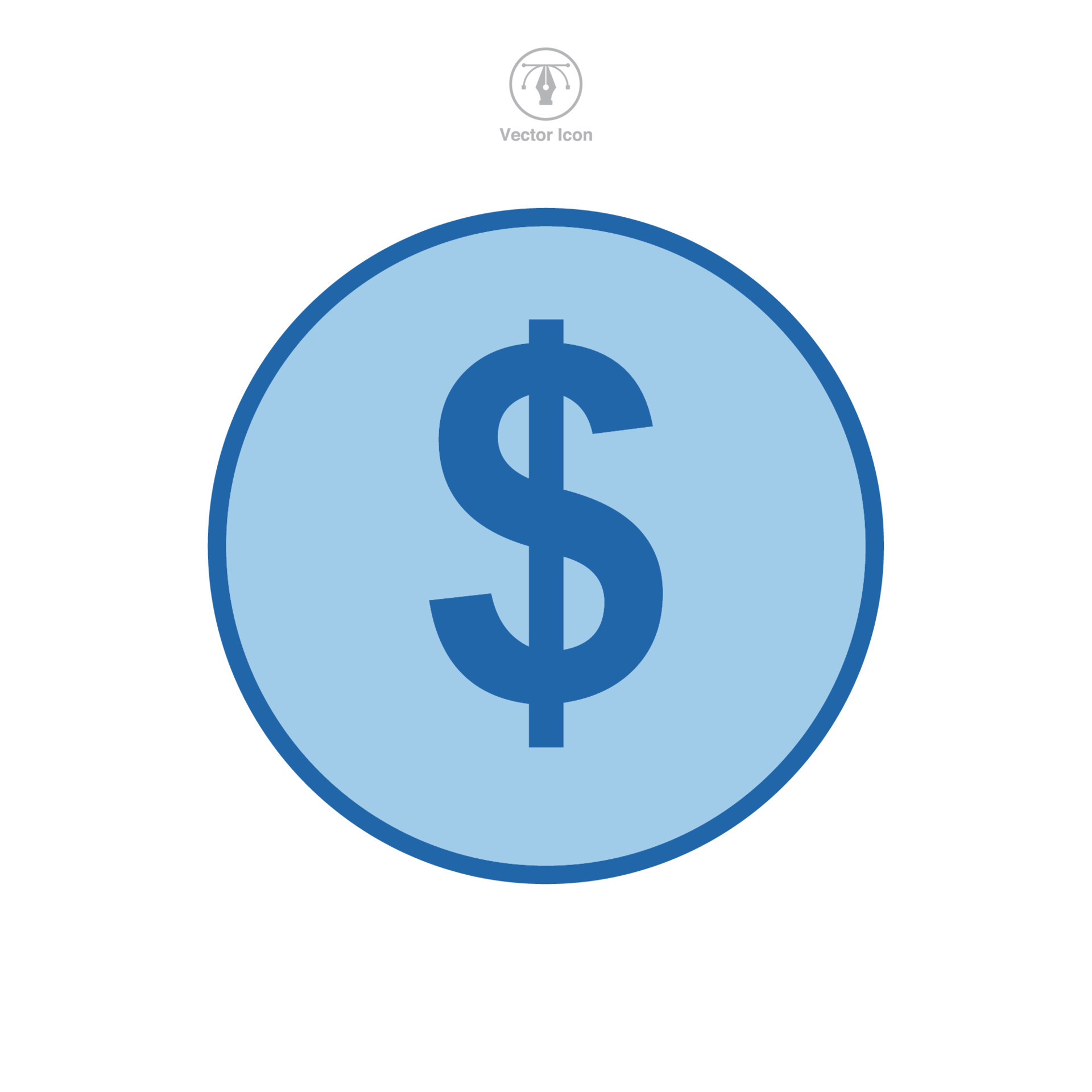 dollar sign icon symbol template for graphic and web design collection