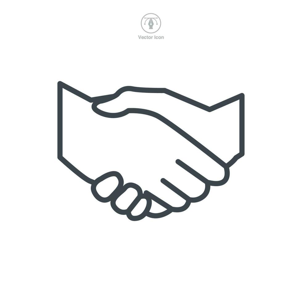 black and white hand logo, Computer Icons Handshake Symbol, shake hands  transparent background PNG clipart