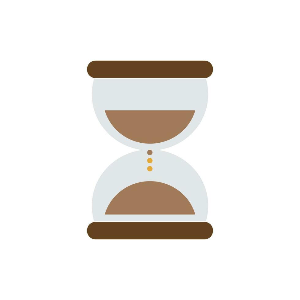 hourglass icon flat design cartoon style element isolated illustration vector