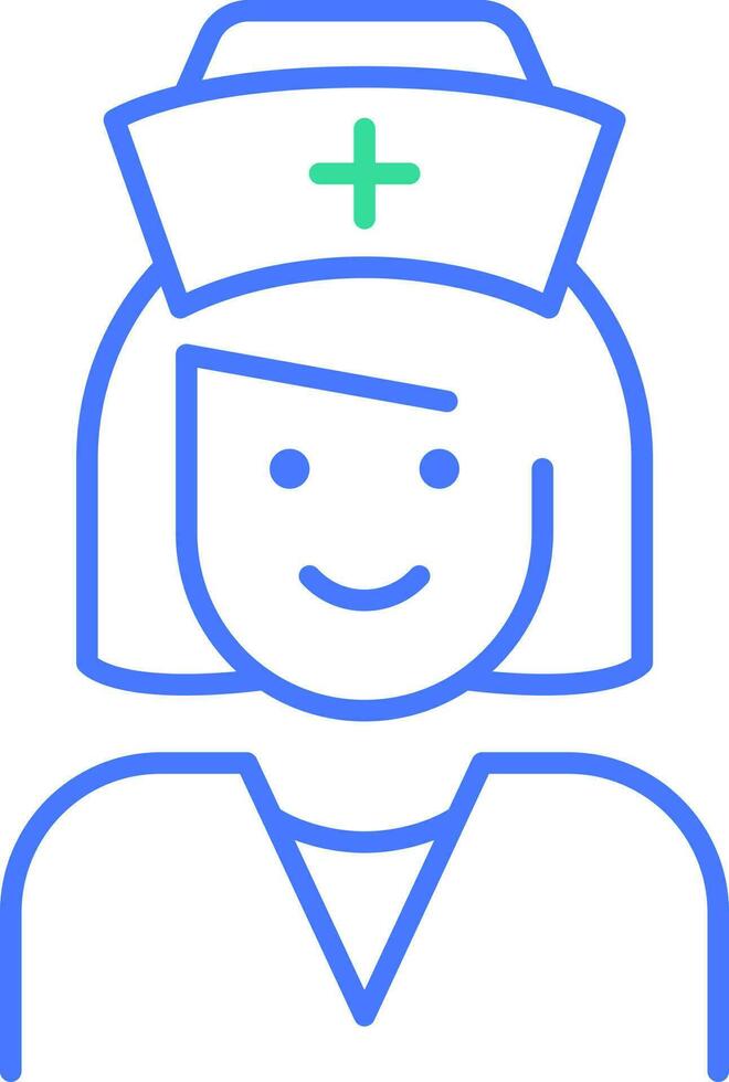 Nurse line vector icon