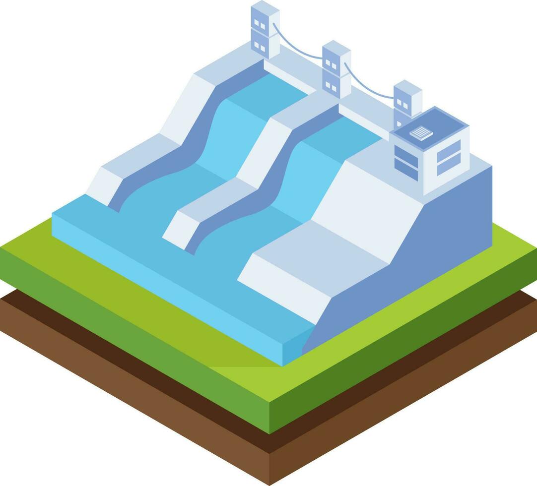 Hydroelectric  power plant vector