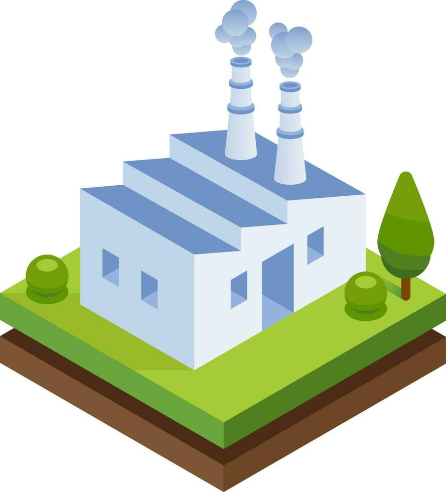 Factories isometric illustration vector
