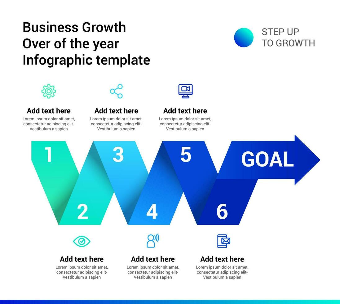 Arrow Timeline step Infographic vector