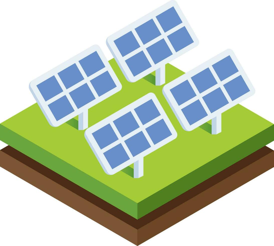 Solar power plant vector