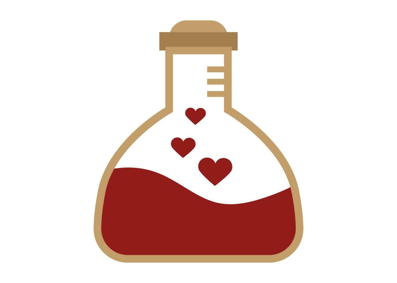 Love potion icon design template isolated illustration vector