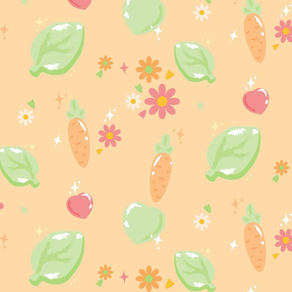 Cute hand drawn pattern. Vector background.