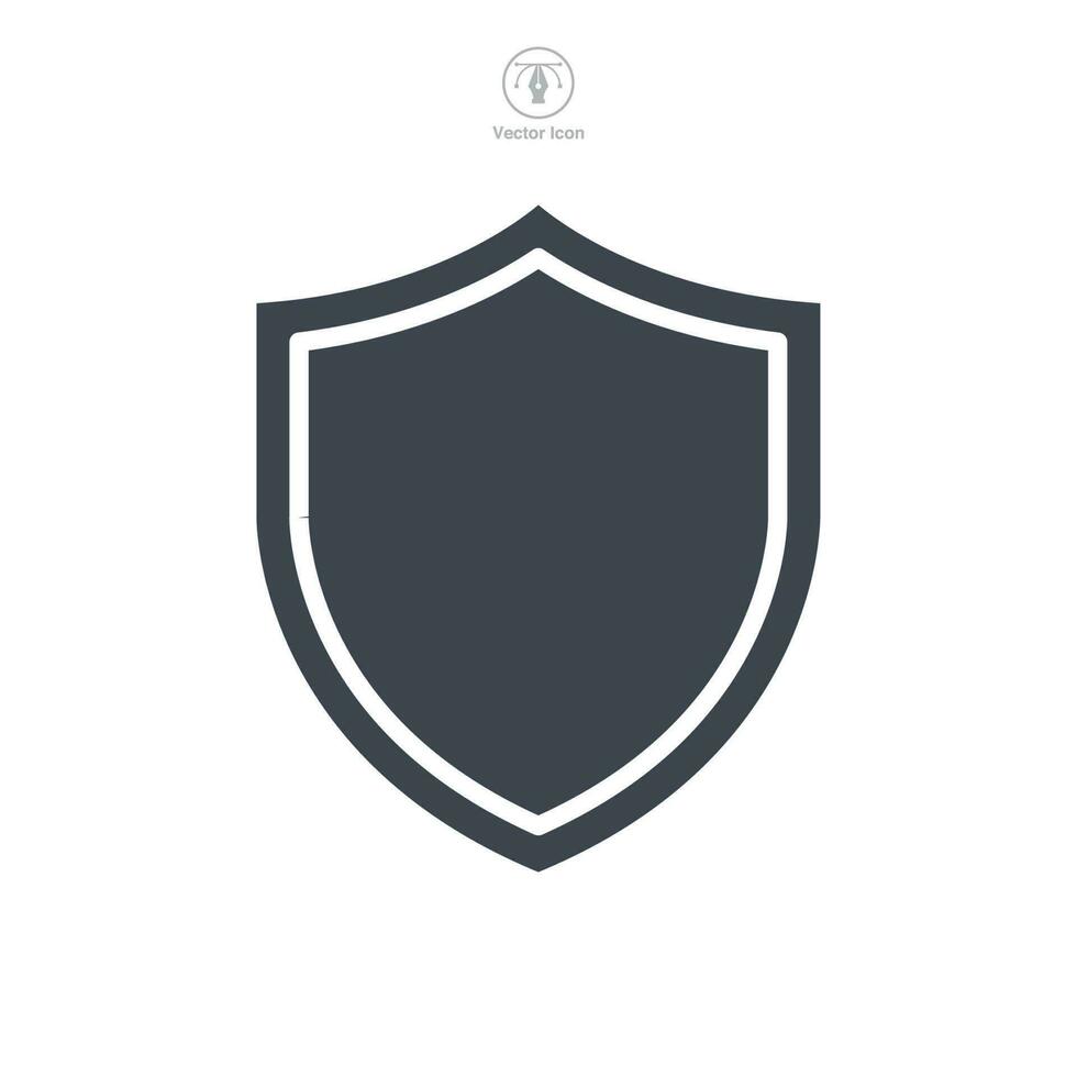 shield icon symbol template for graphic and web design collection logo vector illustration