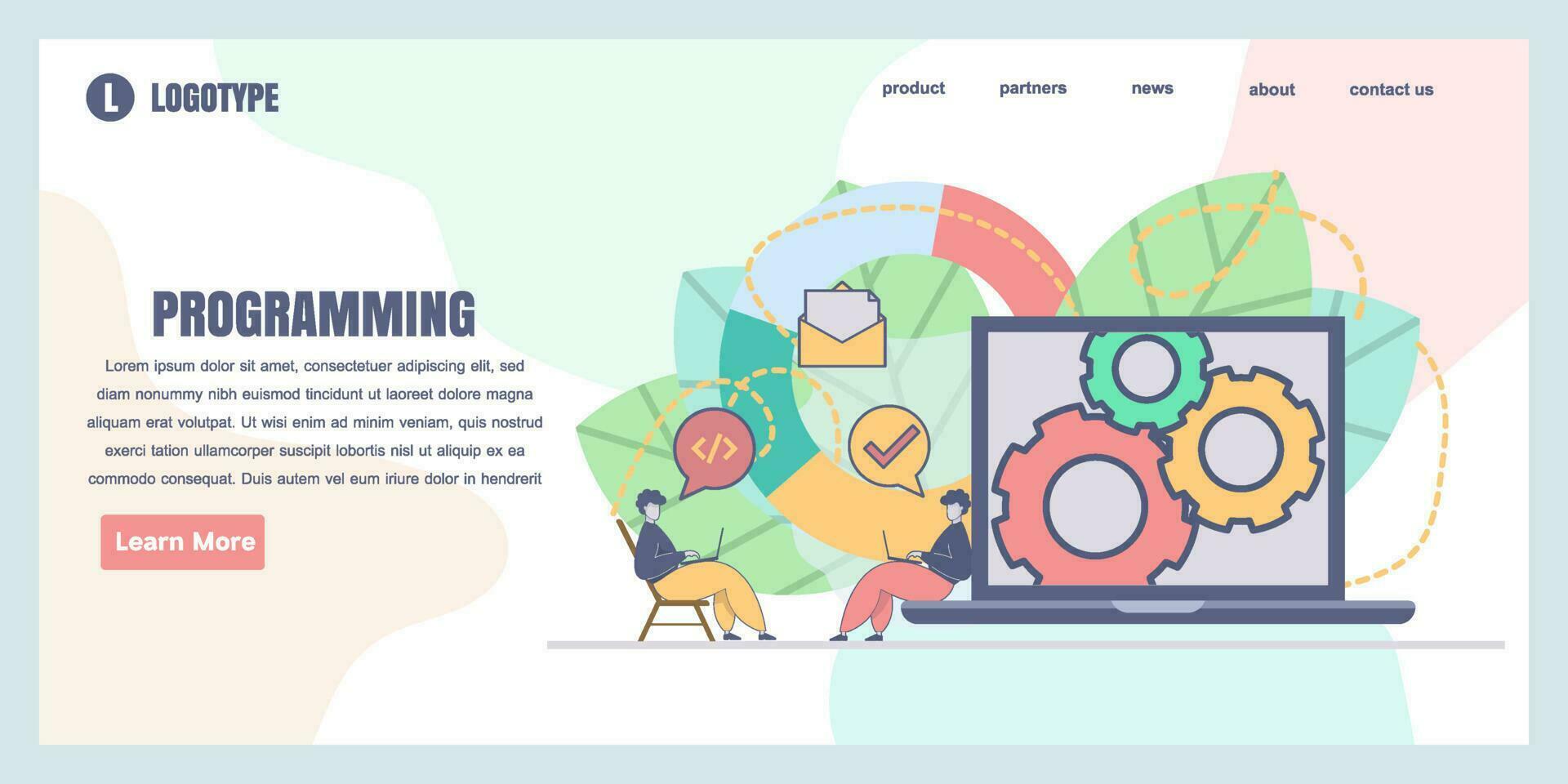 Landing page design templates for programming and development concept illustration, perfect for web design, banner, mobile app, landing page, Flat Vector illustration