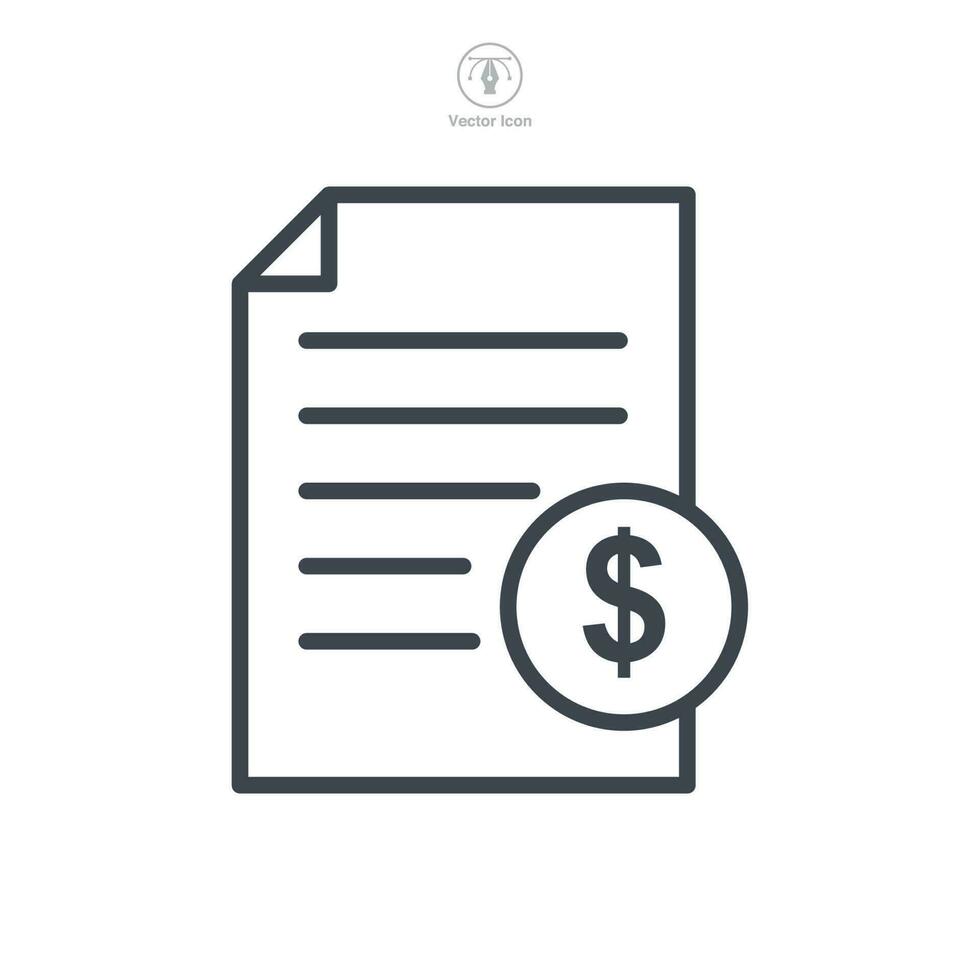 Invoice tax form icon symbol template for graphic and web design collection logo vector illustration