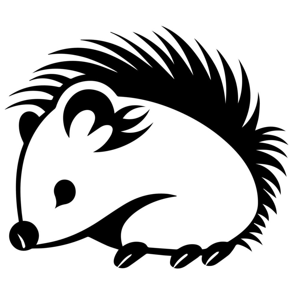 Cute cartoon hedgehog vector icon