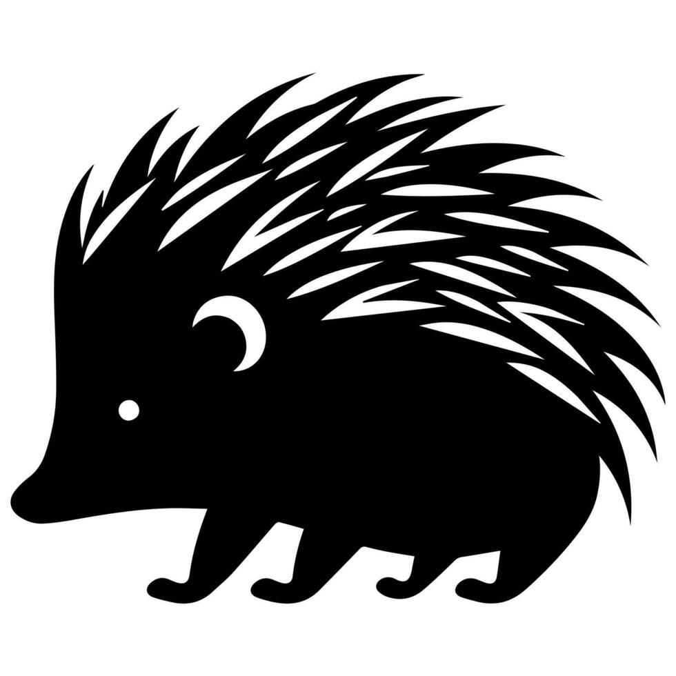 Cute cartoon hedgehog vector icon