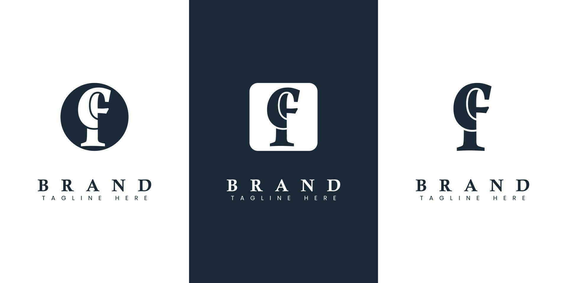 Modern and simple Lowercase CF Letter Logo, suitable for any business with CF or FC initials. vector