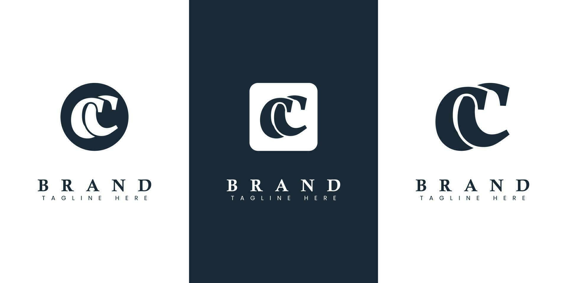 Modern and simple Lowercase CC Letter Logo, suitable for any business with CC initials. vector