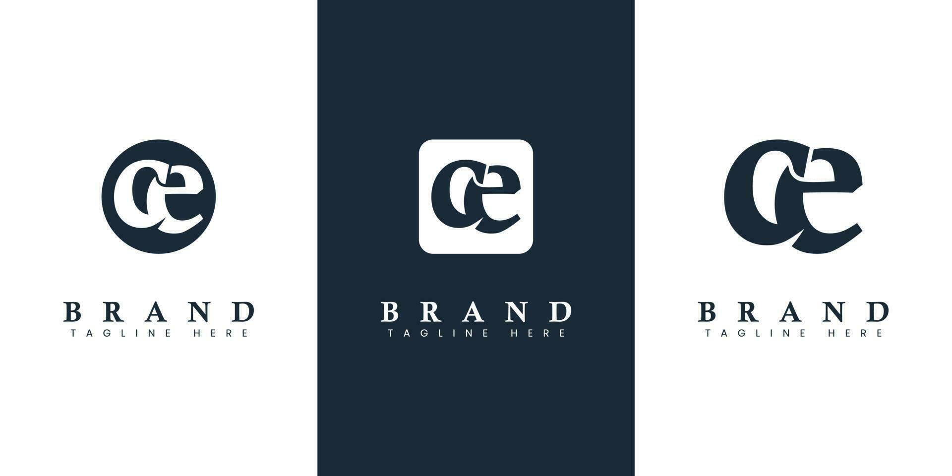 Modern and simple Lowercase CE Letter Logo, suitable for any business with CE or EC initials. vector