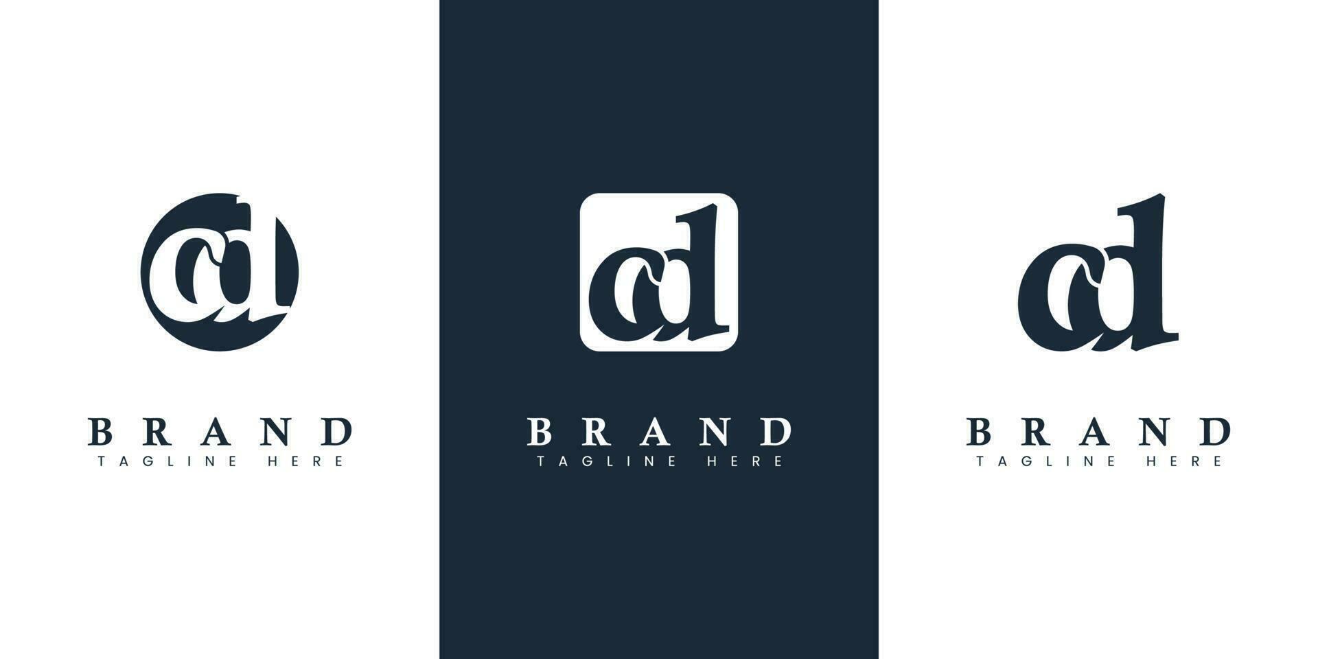 Modern and simple Lowercase CD Letter Logo, suitable for any business with CD or DC initials. vector