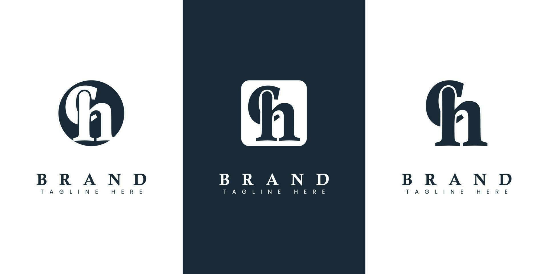 Modern and simple Lowercase CH Letter Logo, suitable for any business with CH or HC initials. vector