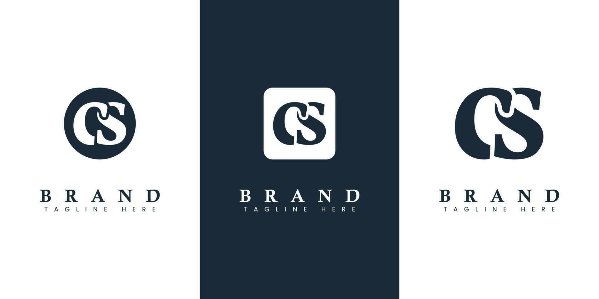 Modern and simple Lowercase CS Letter Logo, suitable for any business with CS or SC initials. vector