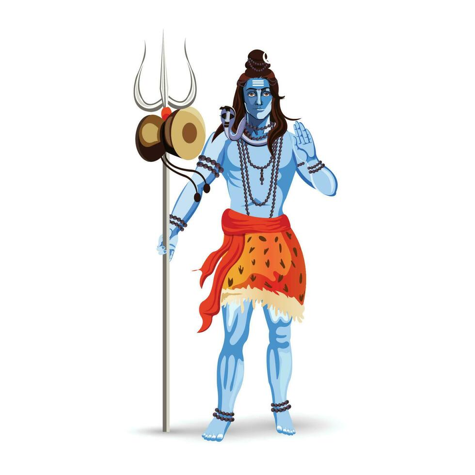 Lord shivji vector illustration on white background