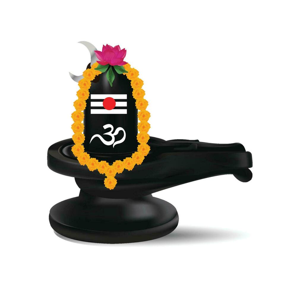 Hand drawn shivling on white background vector