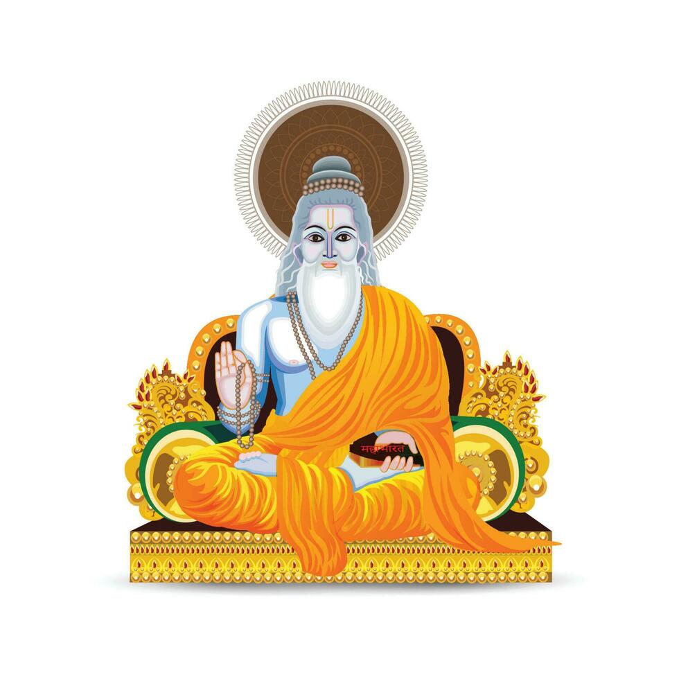 Hand drawn guru purnima illustration vector