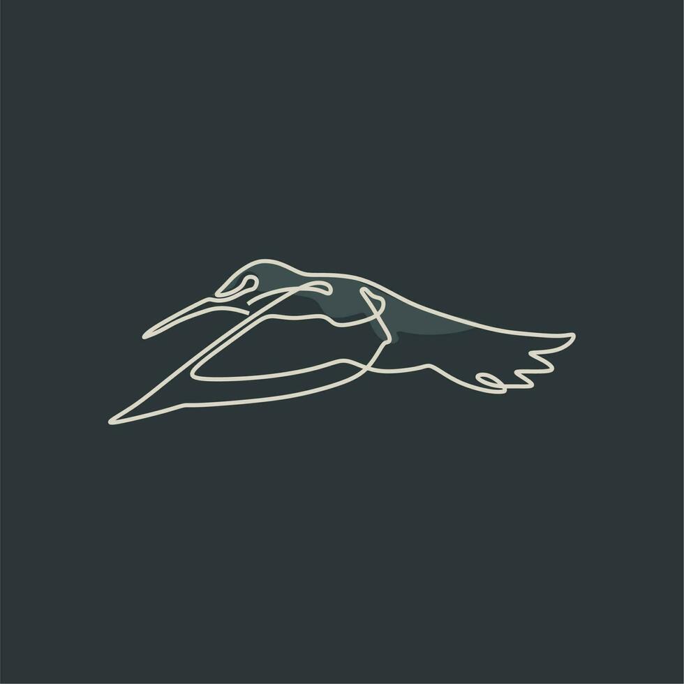 bird drawing line art vector