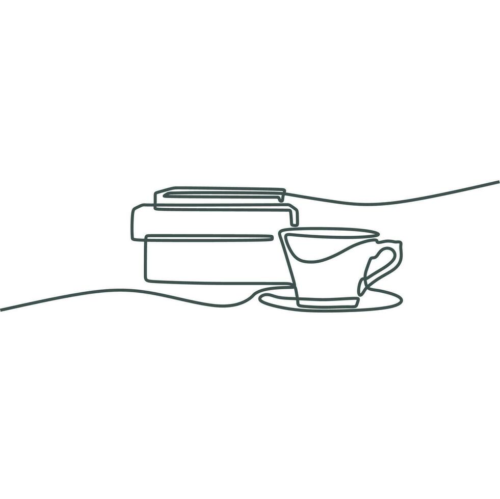 book line art drawing vector