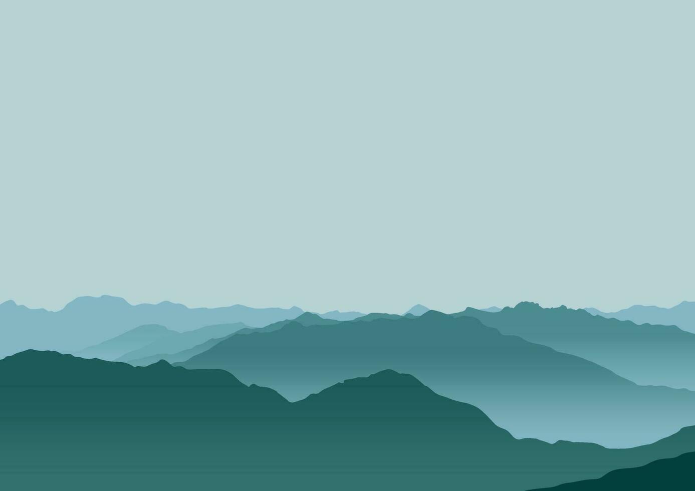 beautiful mountains landscape. Vector illustration in flat style.