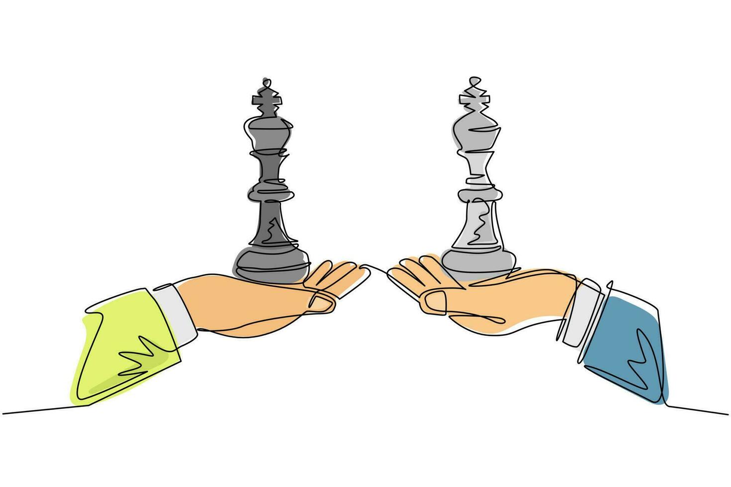 Hand Draw Cartoon Vector Design Images, Chess Cartoon Hand Drawing