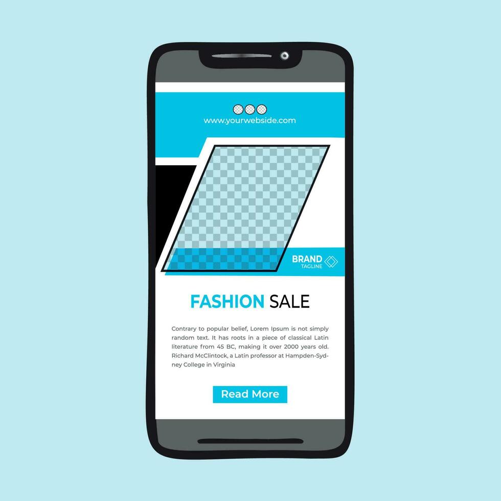 Social Media Story template for Fashion. vector