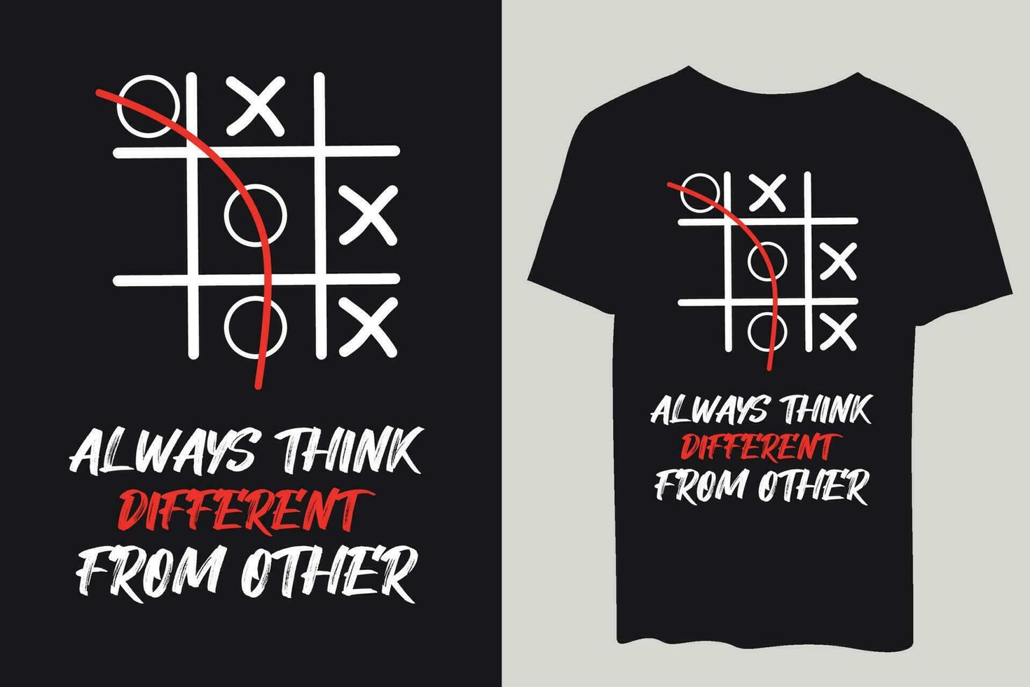 Tic tac toe game with vector illustration. Tic tac toe t-shirt design.