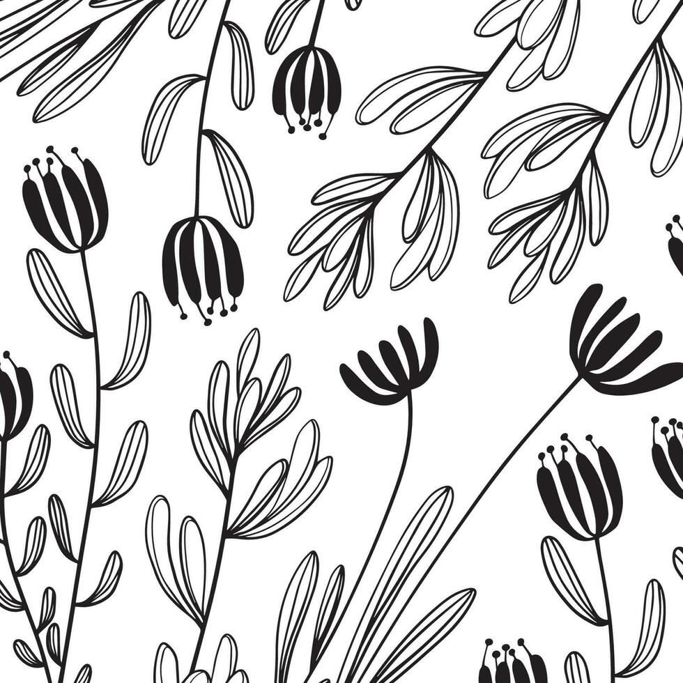 floral leaves pattern vector