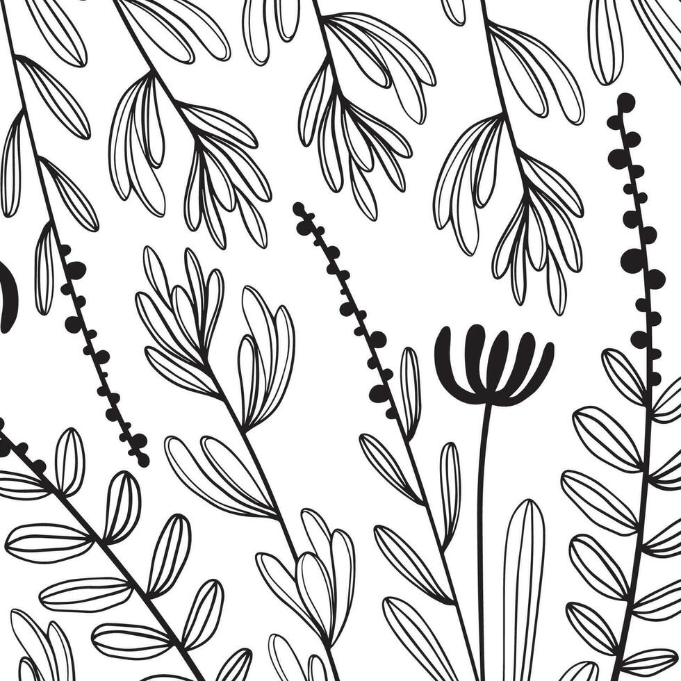 floral leaves pattern vector